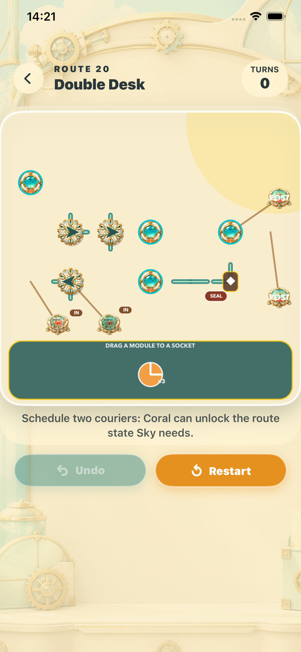 Clockwork Post Double Desk route with two couriers